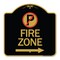 Signmission No Parkingand Right Arrow, Black & Gold Aluminum Architectural Sign, 18" x 18", BG-1818-24654 A-DES-BG-1818-24654 - alternate 1
